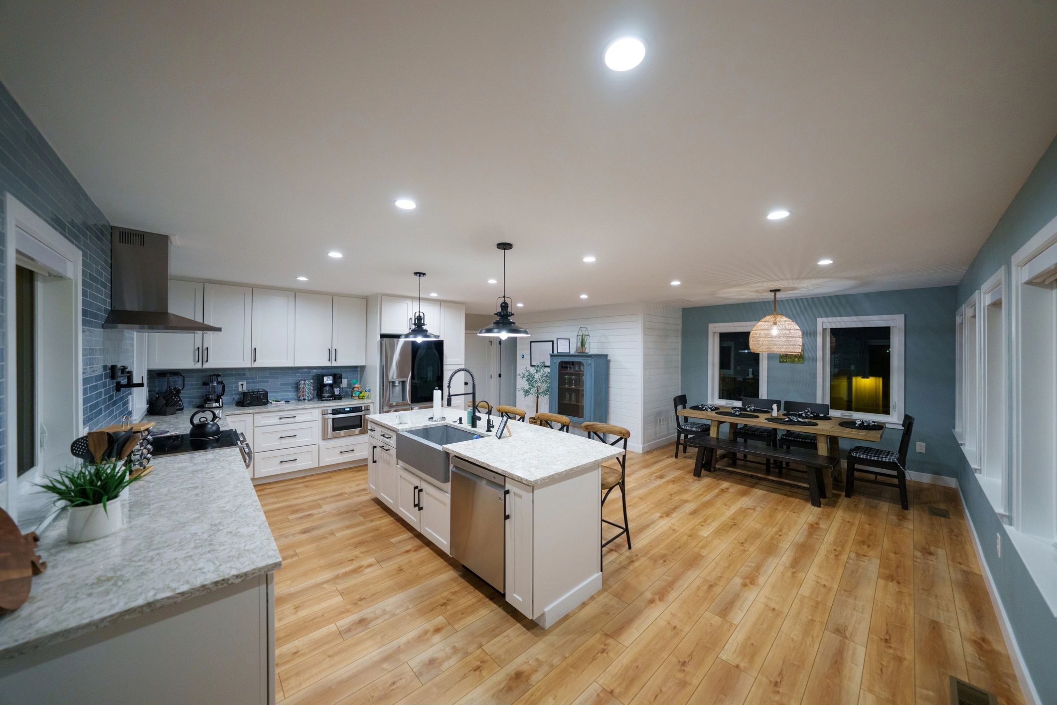 Open plan kitchen and dining project