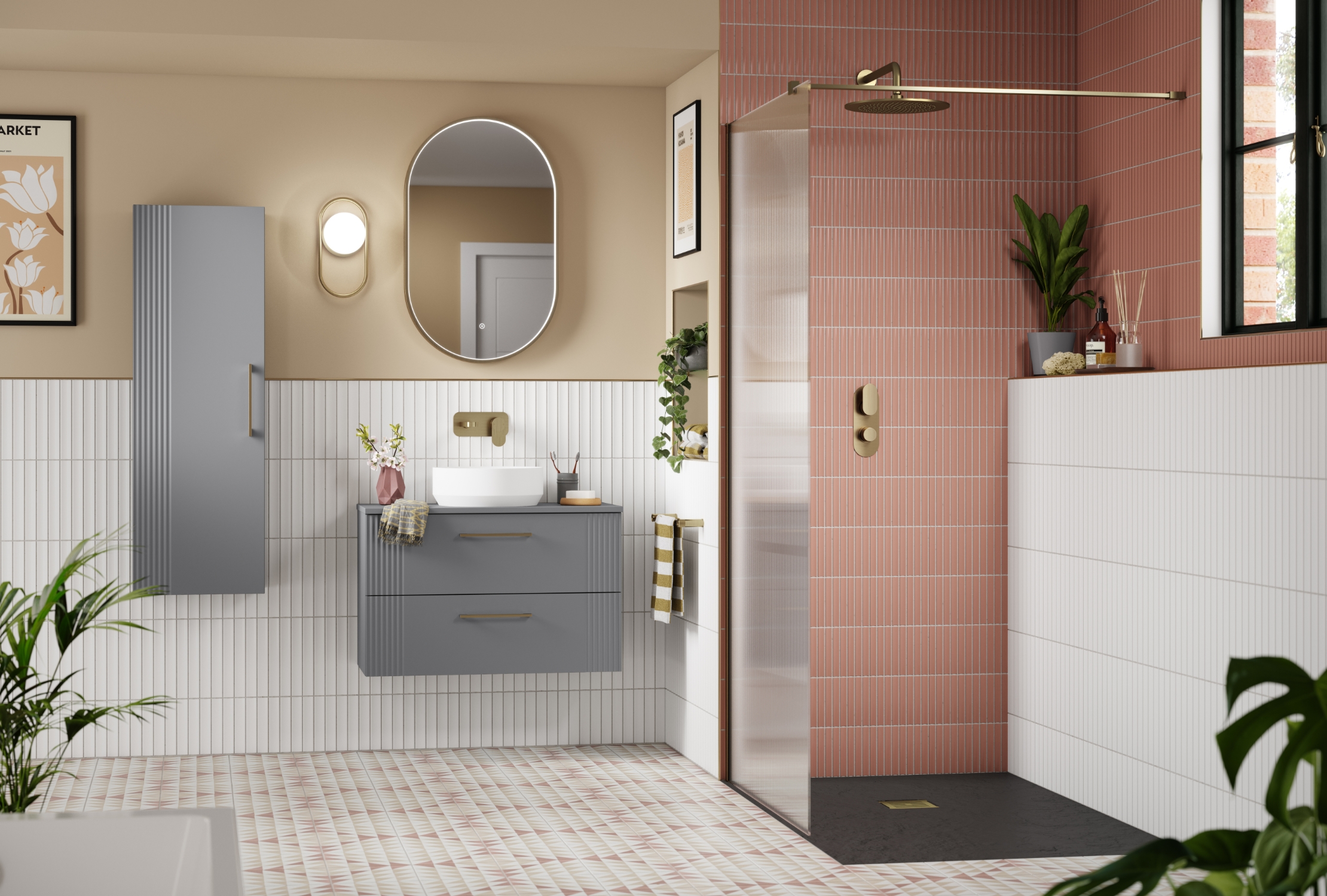 Deco bathroom interior by Lingard Interiors